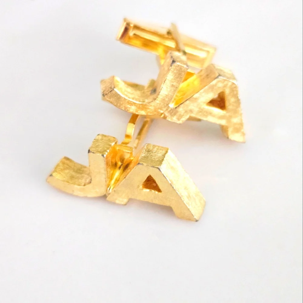 Vintage Goldtone JA Initial Cufflinks